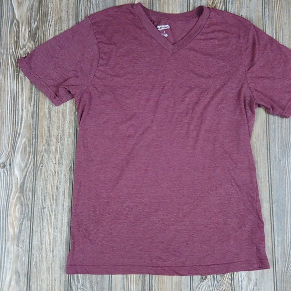 Arizona Jean Co Maroon Burgundy V Neck Short Sleeve T-shirt Top - Picture 2 of 7